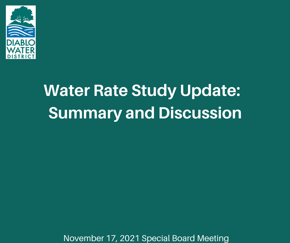 Water Rate Study Update - Summary and Discussion