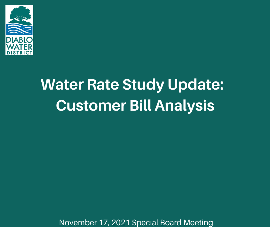 Water Rate Study Update - Customer Bill Analysis