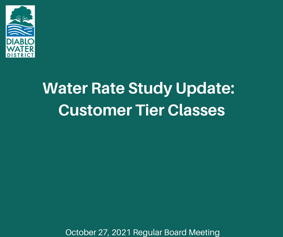 Water Rate Study Update - Customer Tier Classes