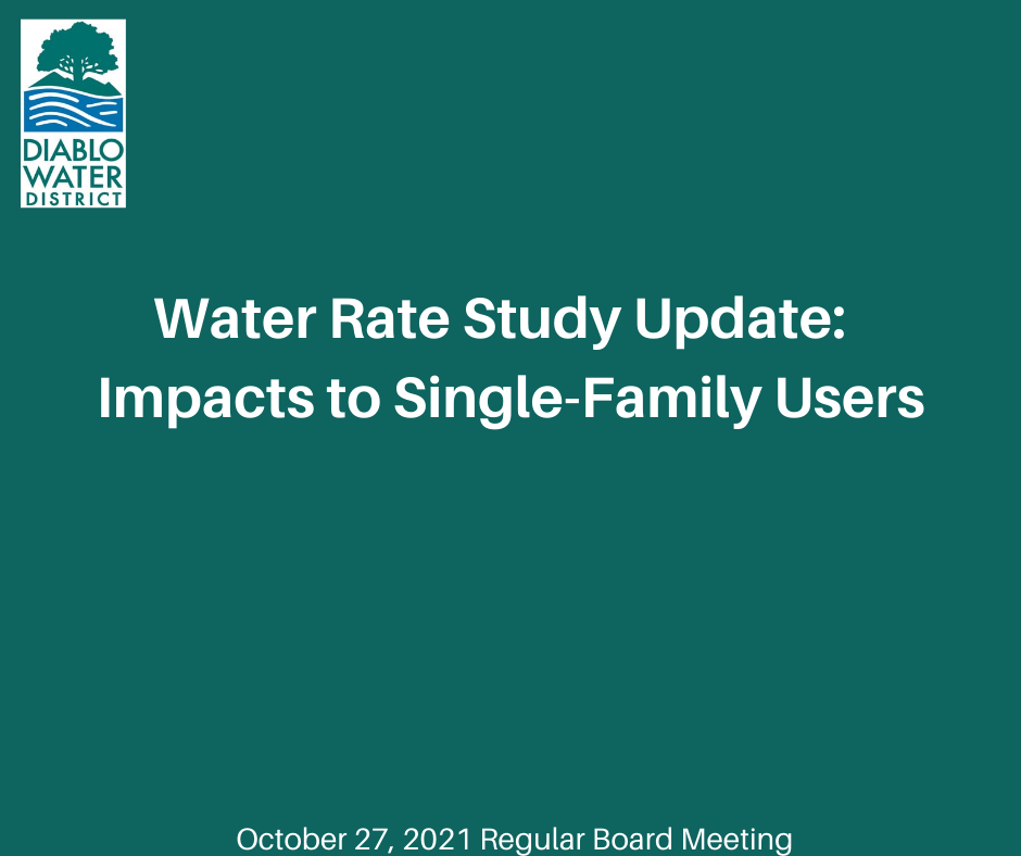 Water Rate Study Update - Impacts to Single-Family Users